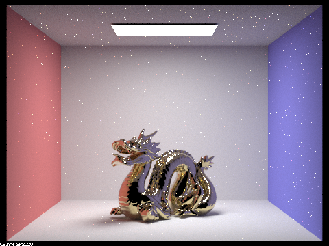 Various α levels — CBdragon_microfacet_au: α = 0.005