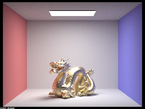 Various α levels — CBdragon_microfacet_au: α = 0.25