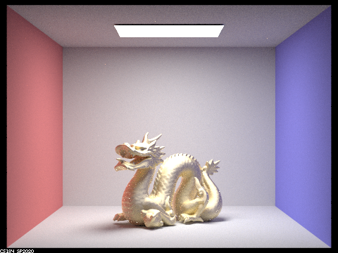 Various α levels — CBdragon_microfacet_au: α = 0.5