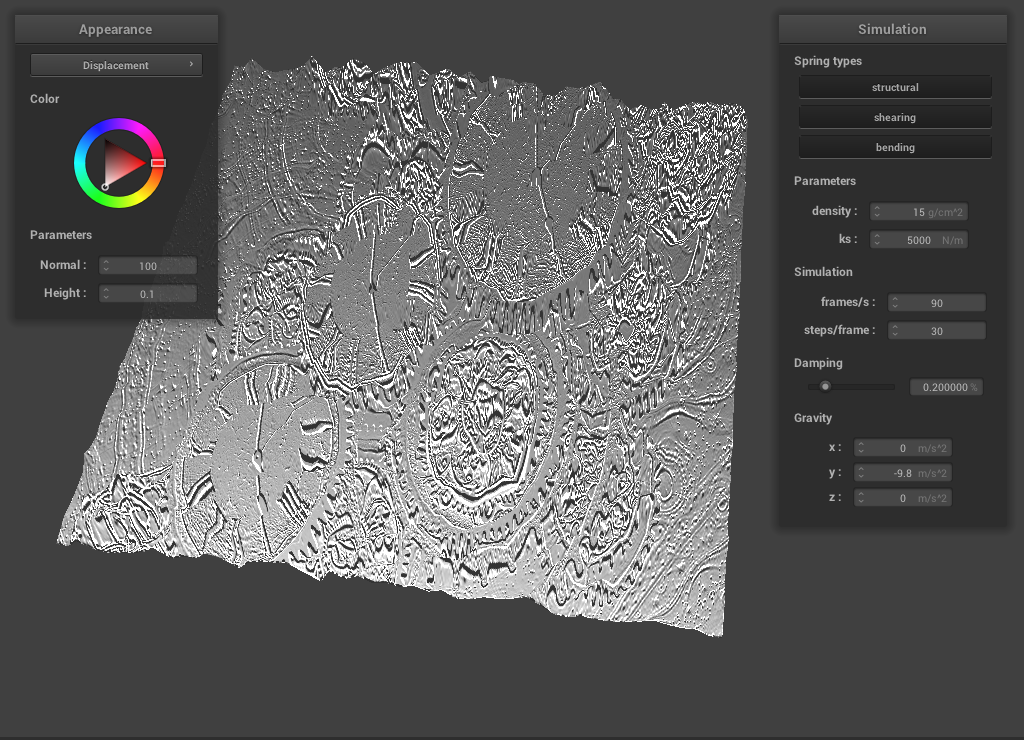 Clock texture rendered with displacement mapping, second view