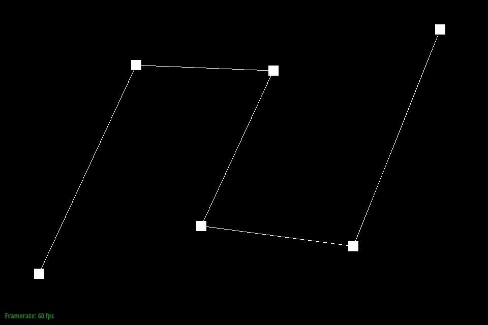 Part 1: Bezier curves with 1D de Casteljau subdivision — 6 control points