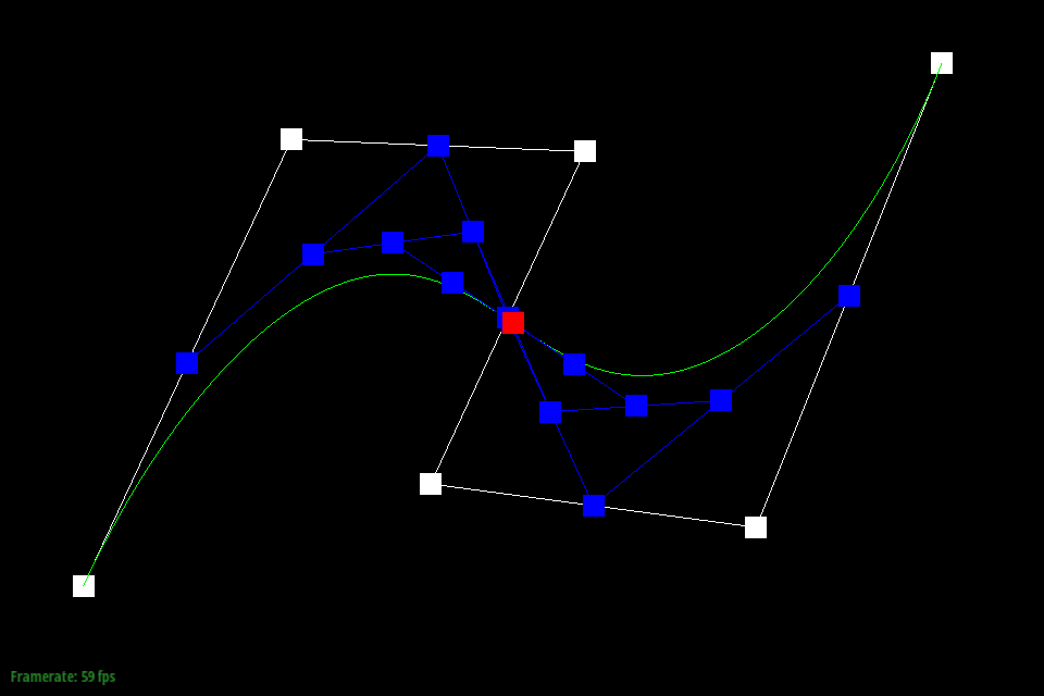 Part 1: Bezier curves with 1D de Casteljau subdivision — Curve following points
