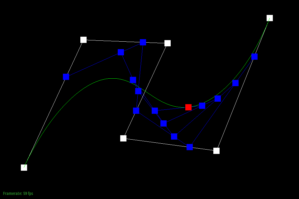Part 1: Bezier curves with 1D de Casteljau subdivision — another point down the line