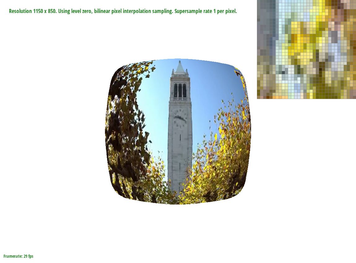 Part 6: "Level sampling" with mipmaps for texture mapping — Level Zero, Sample Bilinear