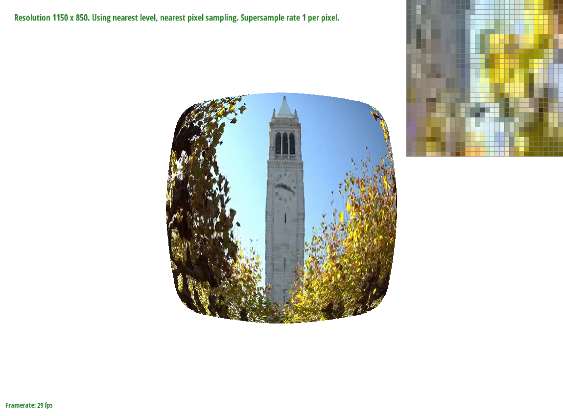 Part 6: "Level sampling" with mipmaps for texture mapping — Nearest Level, Sample Nearest